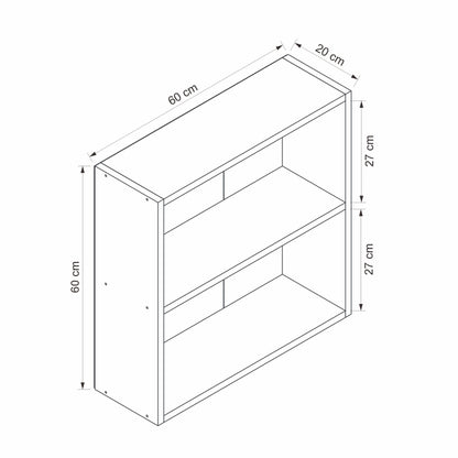 Βιβλιοθήκη Λευκό 120x120x60x20 εκ 506MNR1545