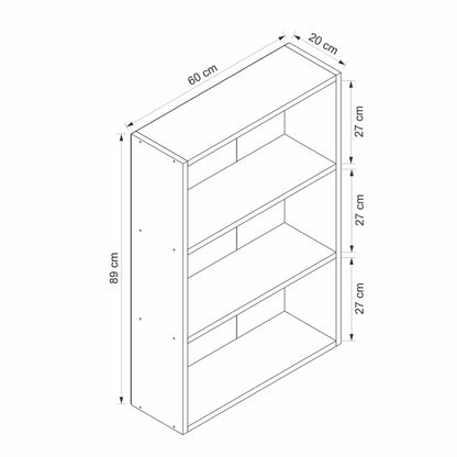 Βιβλιοθήκη Λευκό 120x120x89x20 εκ 506MNR1546