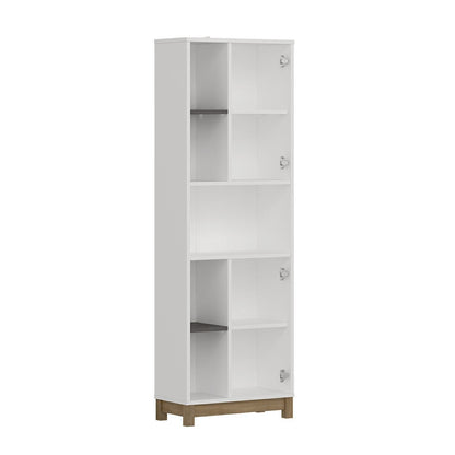 Βιβλιοθήκη Λευκό Καρυδί 60x170x30 εκ 506MNR1557