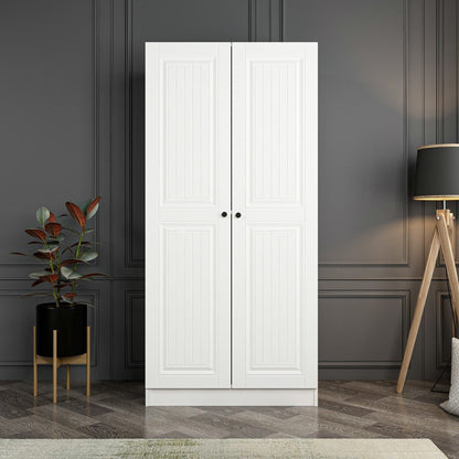 Ντουλάπα 90x210x52 εκ Λευκό 506MNR2151