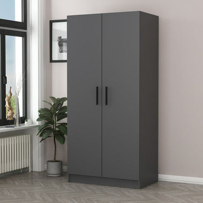 Ντουλάπα 90x210x52 εκ Ανθρακί 506MNR2159