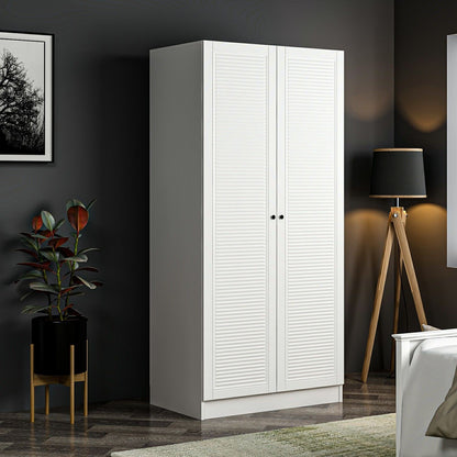 Ντουλάπα 90x210x52 εκ Λευκό 506MNR2182