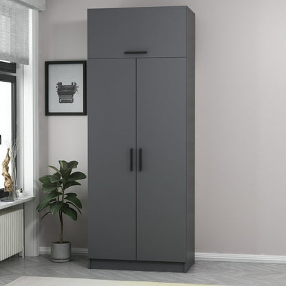 Ντουλάπα 90x235x52 εκ Ανθρακί 506MNR2229
