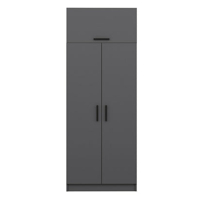 Ντουλάπα 90x235x52 εκ Ανθρακί 506MNR2229