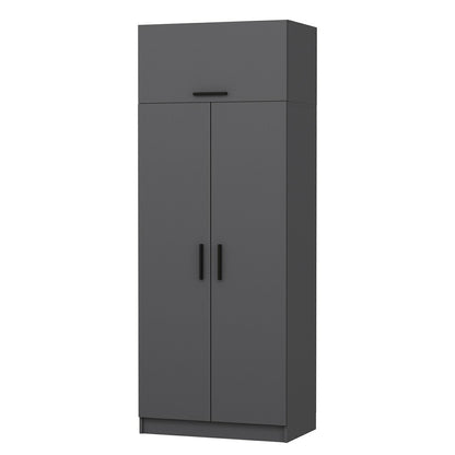 Ντουλάπα 90x235x52 εκ Ανθρακί 506MNR2229