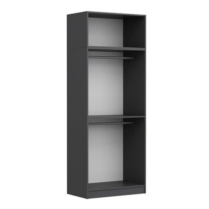 Ντουλάπα 90x235x52 εκ Ανθρακί 506MNR2229