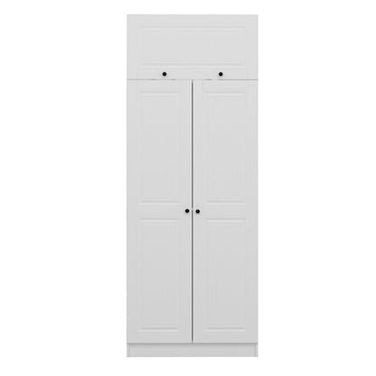 Ντουλάπα 90x255x52 εκ Λευκό 506MNR2236