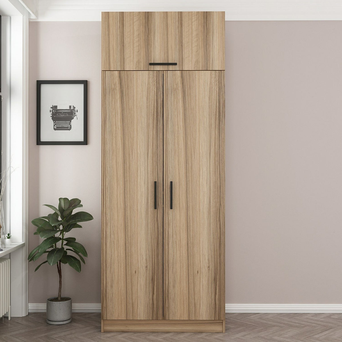 Ντουλάπα 90x235x52 εκ Δρυς 506MNR2237
