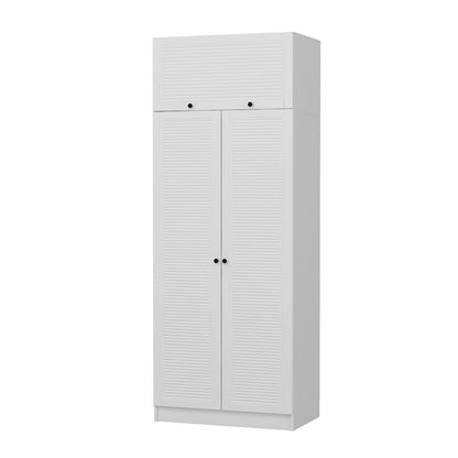 Ντουλάπα 90x190x52 εκ Λευκό 506MNR2241