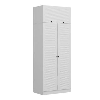 Ντουλάπα 90x210x52 εκ Λευκό 506MNR2242