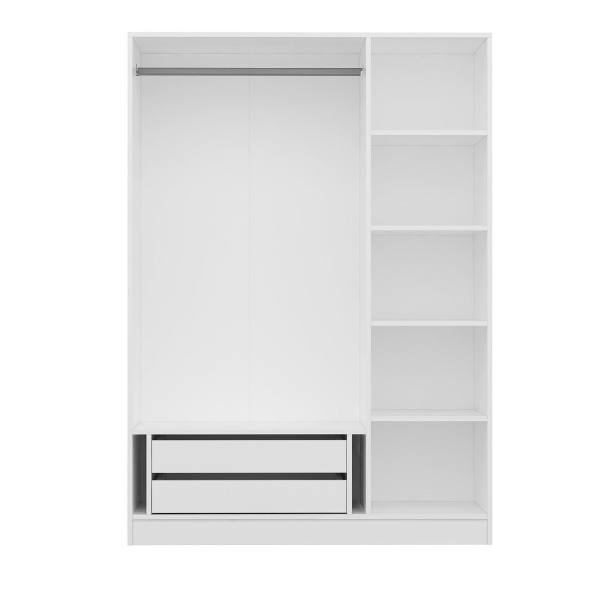 Ντουλάπα 135x190x52 εκ Λευκό 506MNR2249