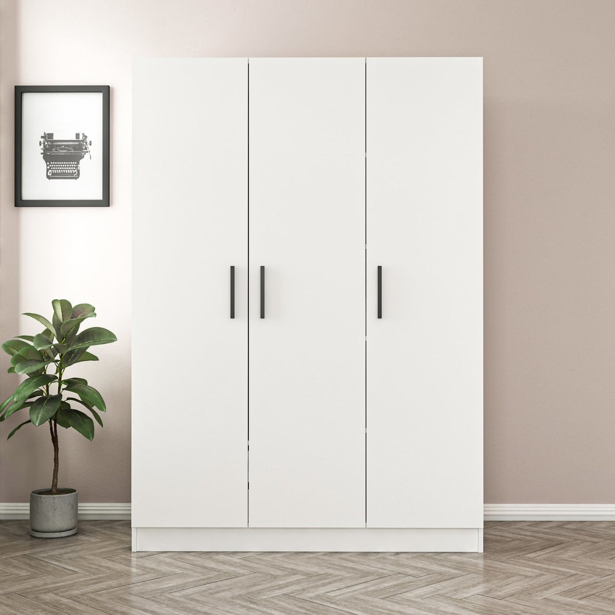 Ντουλάπα 135x210x52 εκ Λευκό 506MNR2250