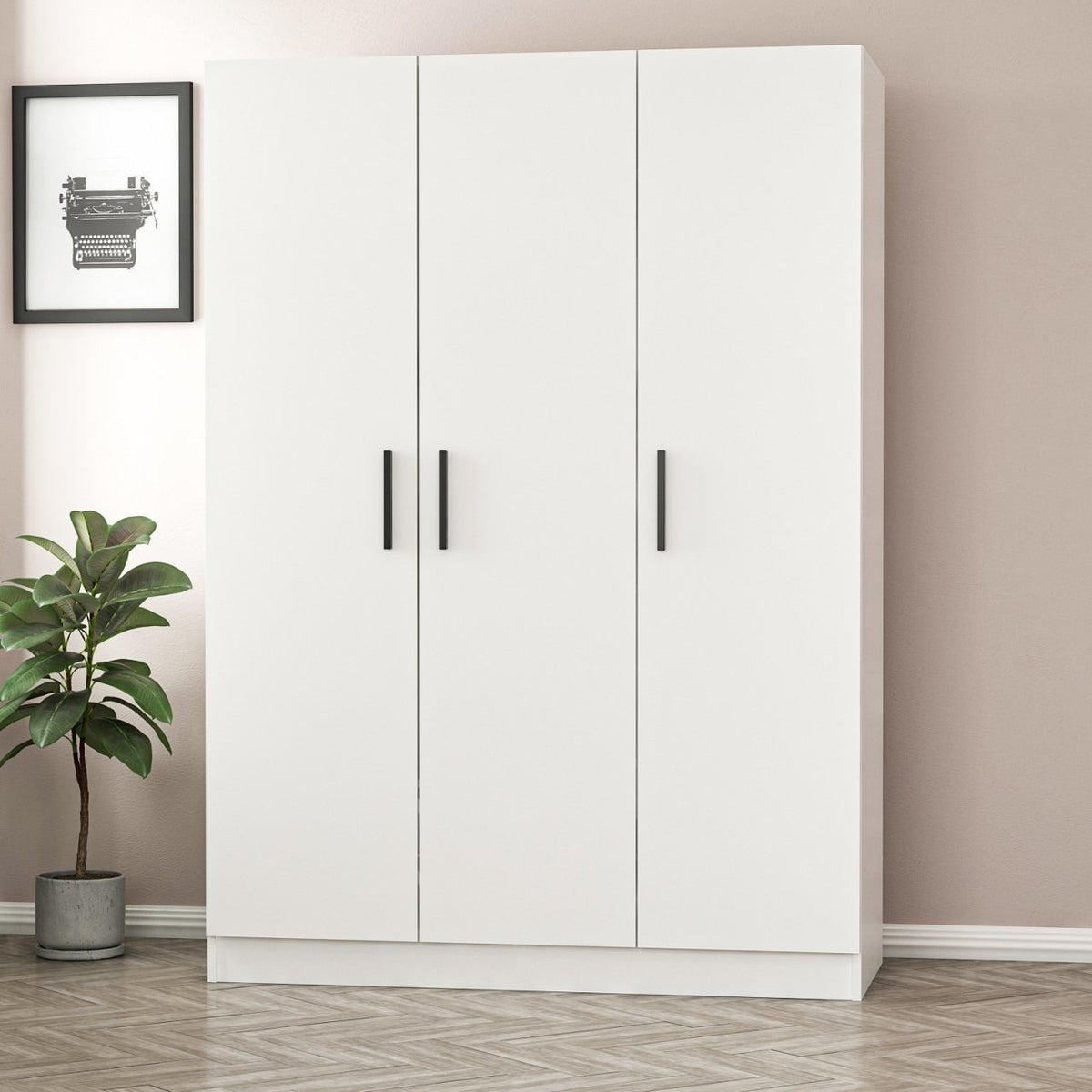 Ντουλάπα 135x210x52 εκ Λευκό 506MNR2250