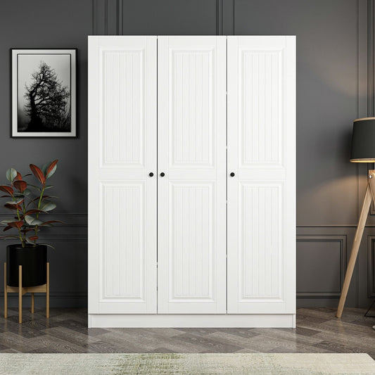 Ντουλάπα 135x190x52 εκ Λευκό 506MNR2257