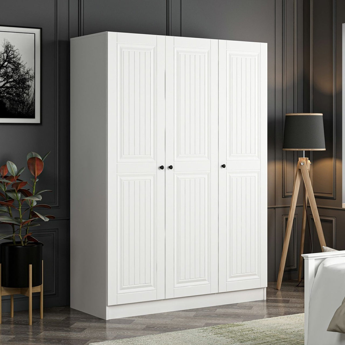 Ντουλάπα 135x190x52 εκ Λευκό 506MNR2257