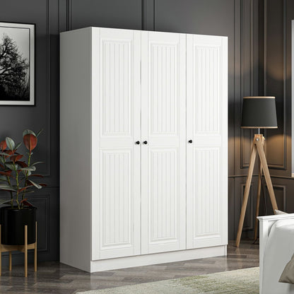Ντουλάπα 135x190x52 εκ Λευκό 506MNR2257