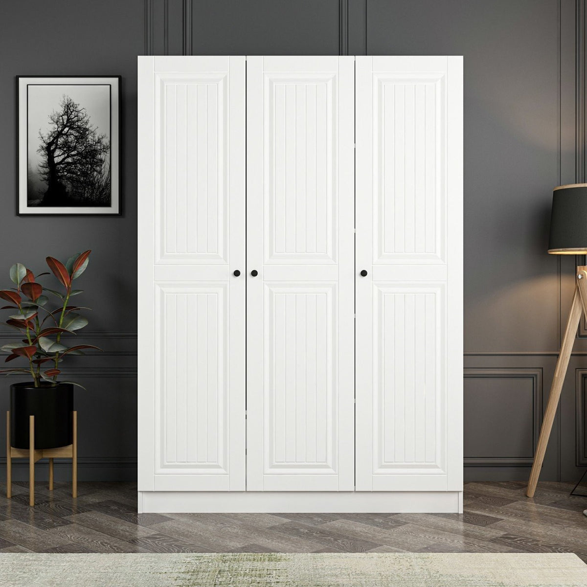 Ντουλάπα 135x210x52 εκ Λευκό 506MNR2258