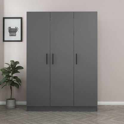 Ντουλάπα 135x210x52 εκ Ανθρακί 506MNR2266
