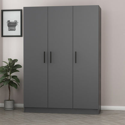 Ντουλάπα 135x210x52 εκ Ανθρακί 506MNR2266