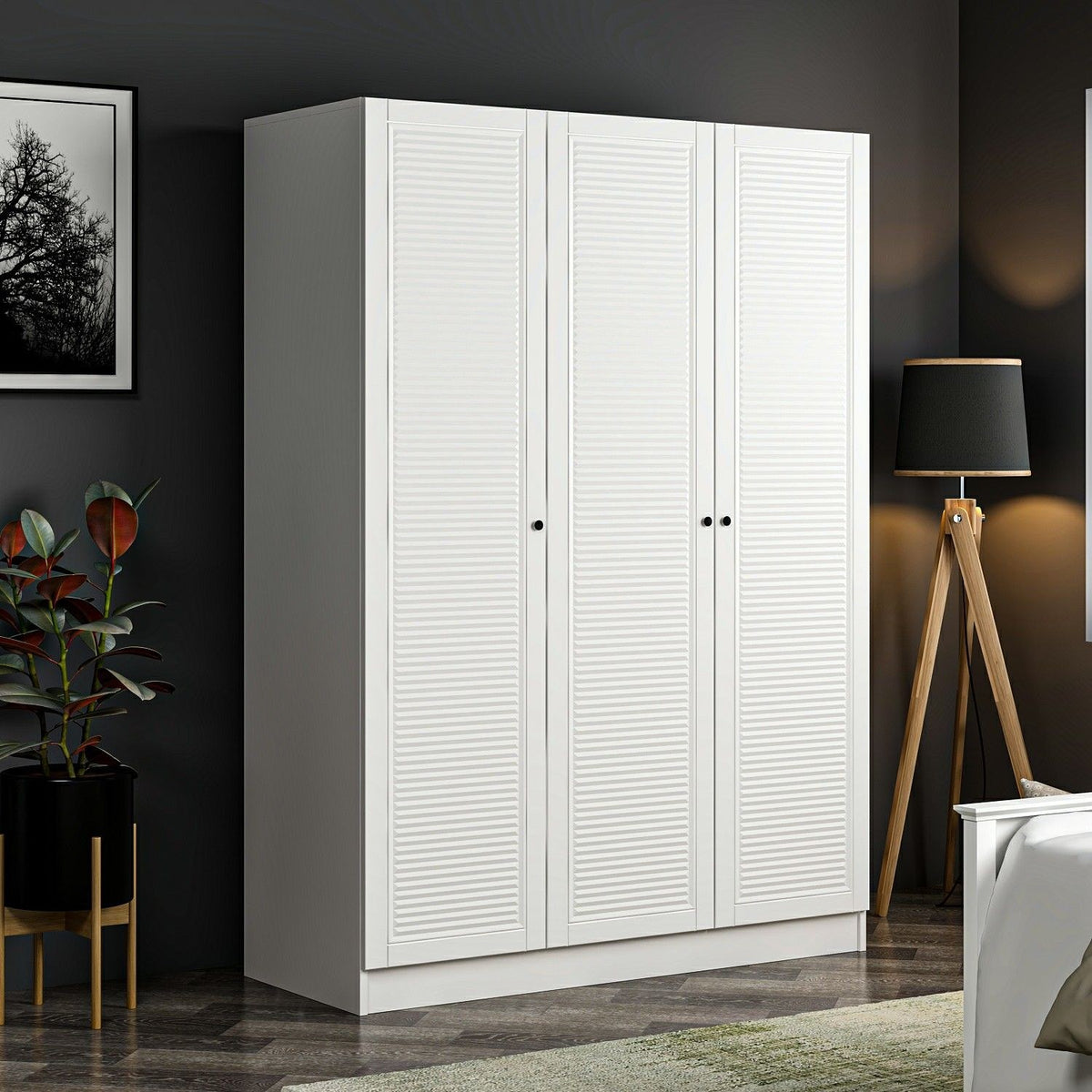 Ντουλάπα 135x210x52 εκ Λευκό 506MNR2291