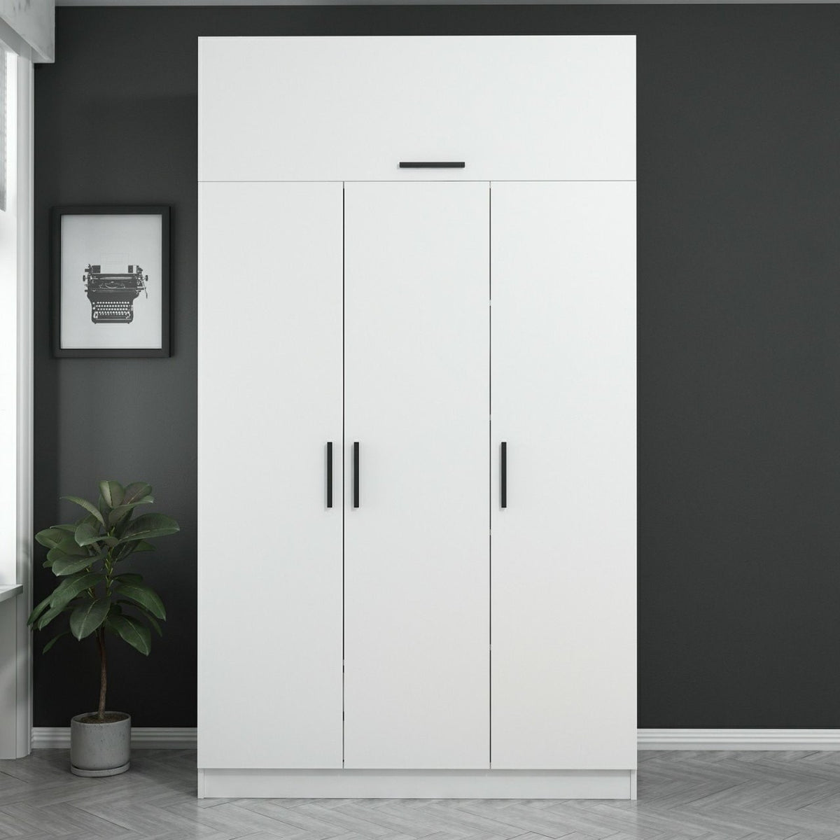 Ντουλάπα 135x255x52 εκ Λευκό 506MNR2402