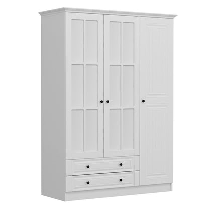 Ντουλάπα 135x190x52 εκ Λευκό 506MNR2405