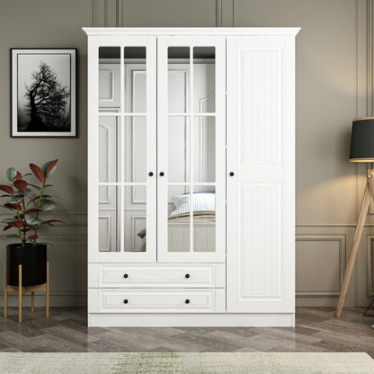 Ντουλάπα 135x210x52 εκ Λευκό 506MNR2406