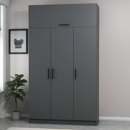 Ντουλάπα 135x235x52 εκ Ανθρακί 506MNR2413