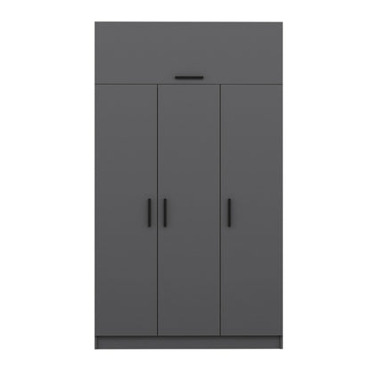 Ντουλάπα 135x235x52 εκ Ανθρακί 506MNR2413