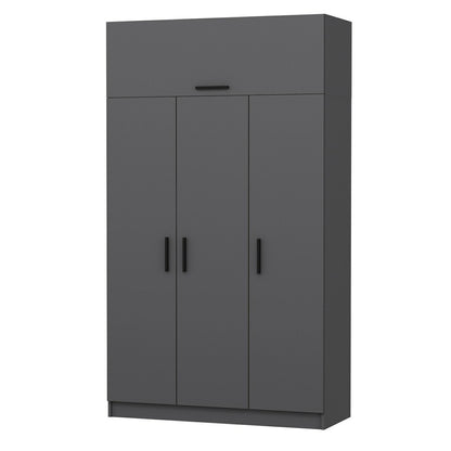 Ντουλάπα 135x235x52 εκ Ανθρακί 506MNR2413