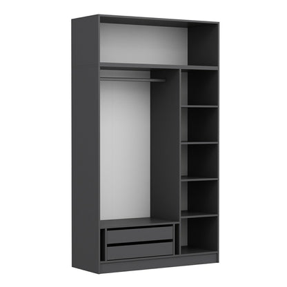 Ντουλάπα 135x255x52 εκ Ανθρακί 506MNR2414