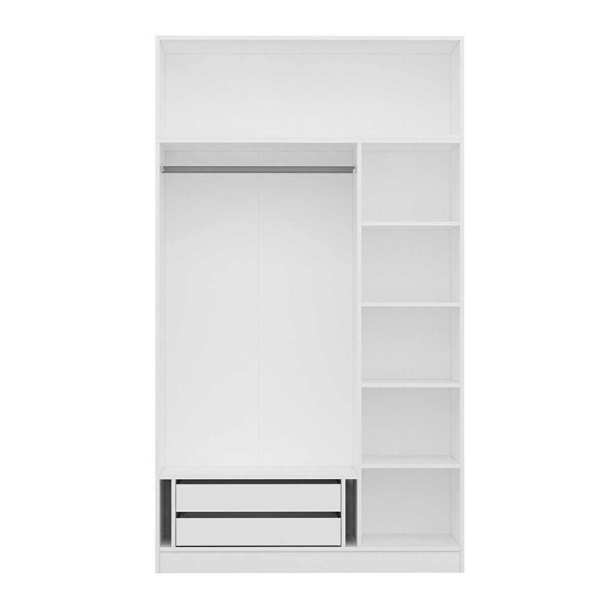 Ντουλάπα 135x235x52 εκ Λευκό 506MNR2419