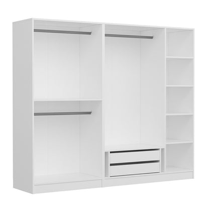 Ντουλάπα 225x190x52 εκ Λευκό 506MNR2428