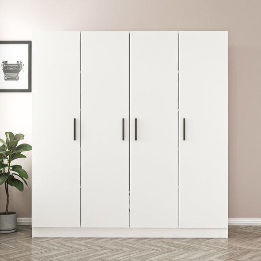 Ντουλάπα 180x190x52 εκ Λευκό 506MNR2442