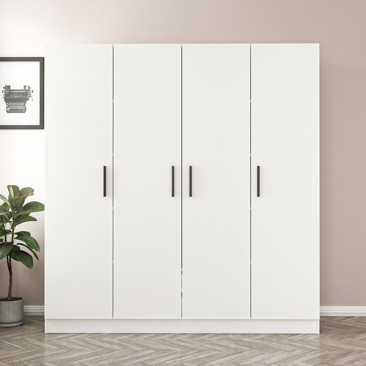 Ντουλάπα 180x210x52 εκ Λευκό 506MNR2443