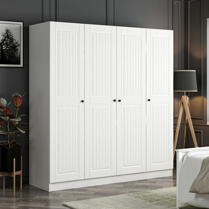 Ντουλάπα 180x190x52 εκ Λευκό 506MNR2454