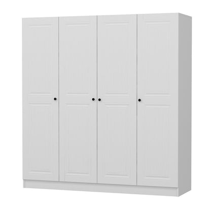 Ντουλάπα 180x190x52 εκ Λευκό 506MNR2454