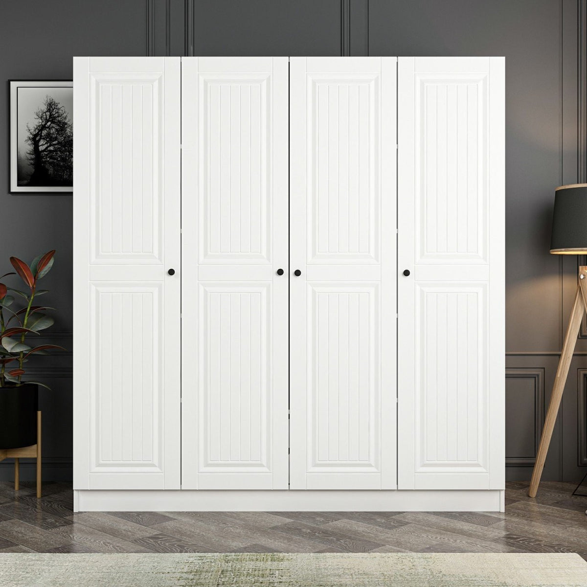 Ντουλάπα 180x210x52 εκ Λευκό 506MNR2455
