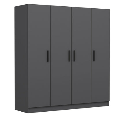 Ντουλάπα 180x190x52 εκ Ανθρακί 506MNR2462