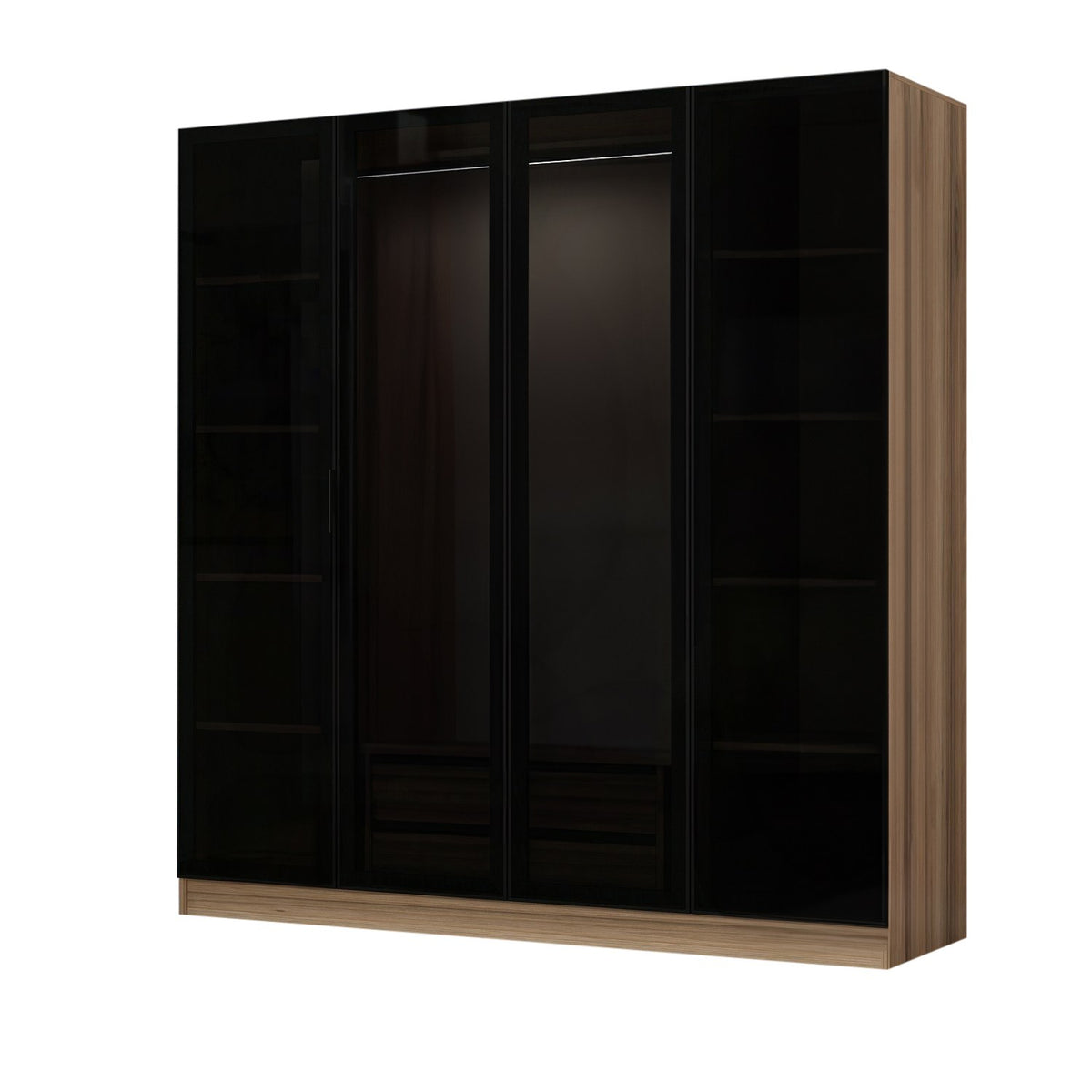 Ντουλάπα 180x210x52 εκ Golden Oak Dark Grey 506MNR2489