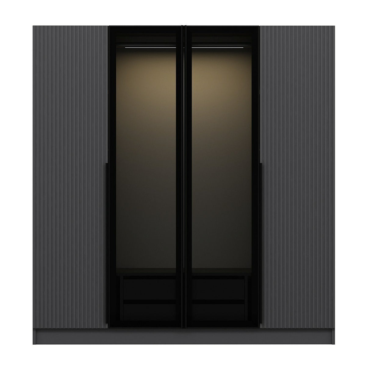 Ντουλάπα 180x210x52 εκ Anthracite Dark Grey 506MNR2494
