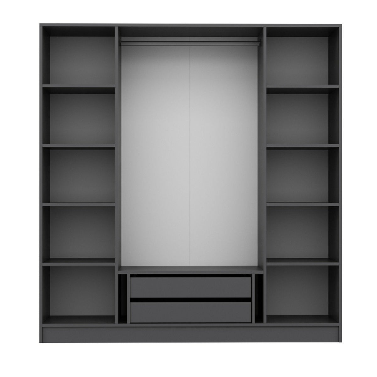 Ντουλάπα 180x210x52 εκ Anthracite Dark Grey 506MNR2494
