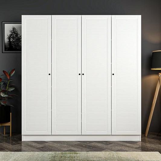 Ντουλάπα 180x190x52 εκ Λευκό 506MNR2498