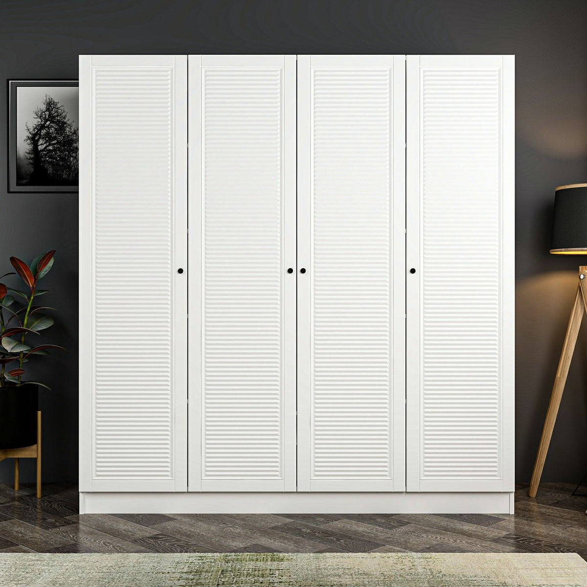 Ντουλάπα 180x210x52 εκ Λευκό 506MNR2499