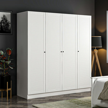 Ντουλάπα 180x210x52 εκ Λευκό 506MNR2499