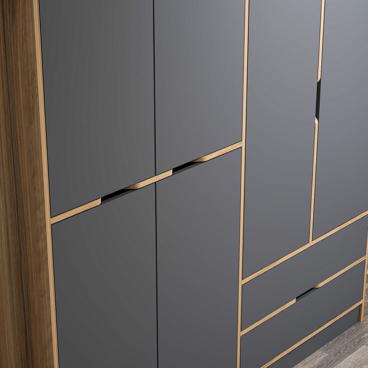 Ντουλάπα 277x208x52 εκ Dore 506MNR2501