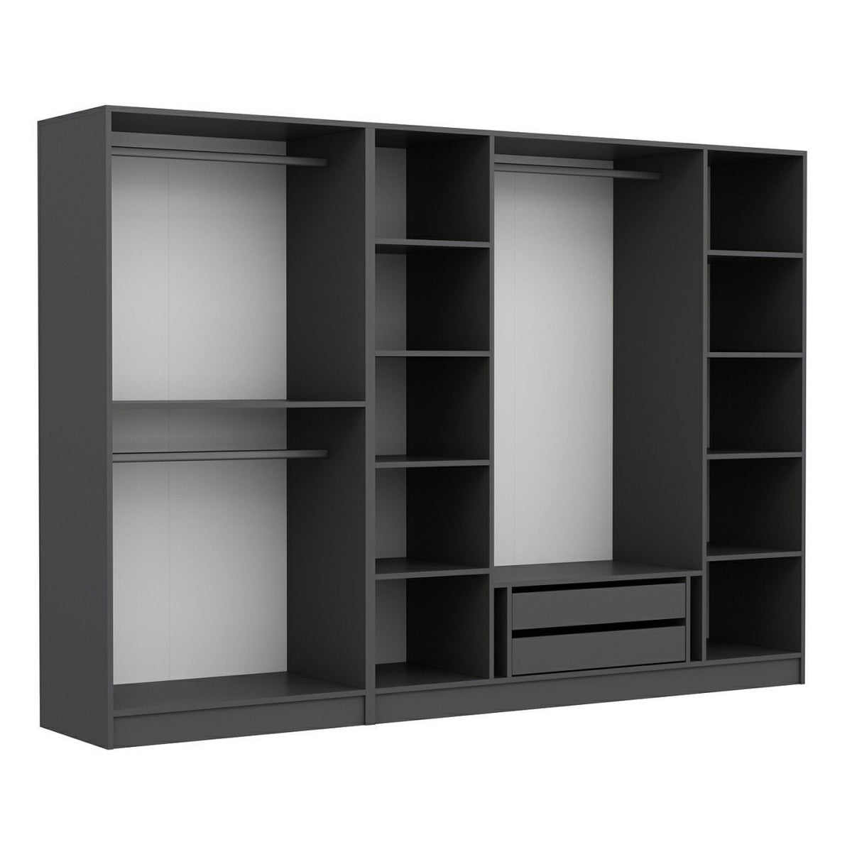 Ντουλάπα 270x190x52 εκ Ανθρακί 506MNR2503