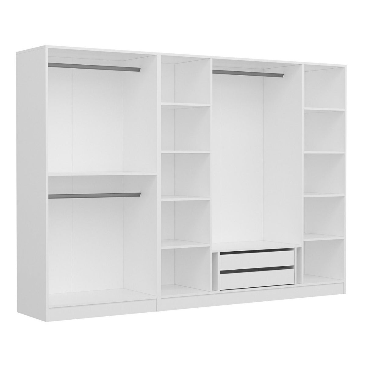 Ντουλάπα 270x210x52 εκ Λευκό 506MNR2506