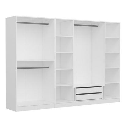 Ντουλάπα 270x210x52 εκ Λευκό 506MNR2506