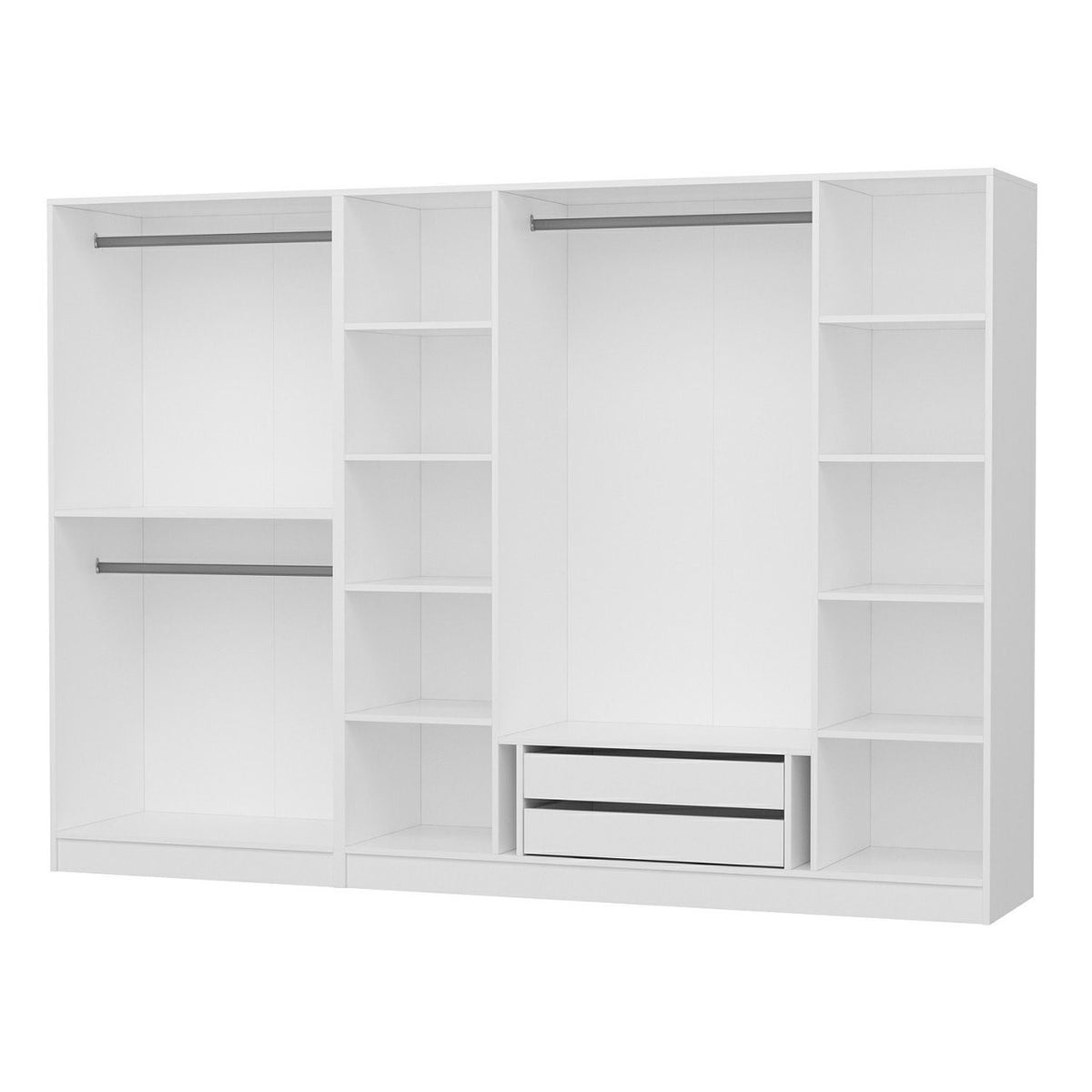 Ντουλάπα 270x210x52 εκ Λευκό 506MNR2506